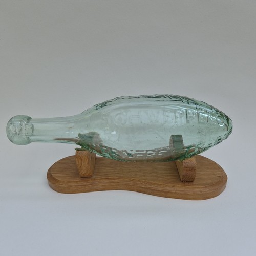 Antique schweppes glass bottle - glass,