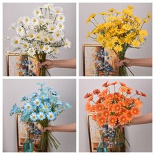 10x Artificial Silk Flowers Fake Daisy Bouquet Wedding Party Home outdoor Decor