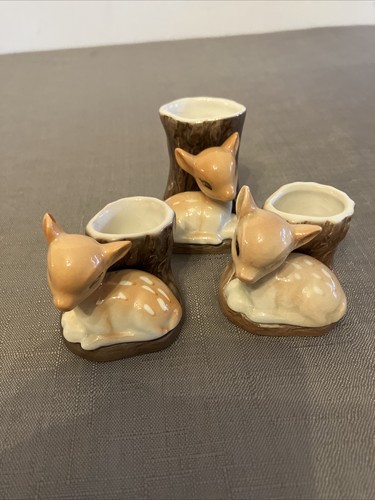 Hornsea pottery fawn vases - hornsea,