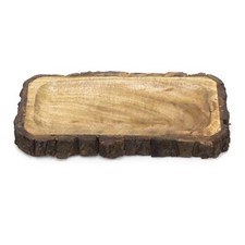 31cm Wooden Tray Tree Bark