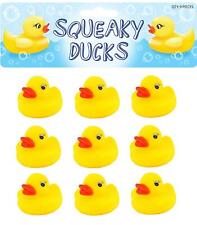 9 Rubber Ducks - 5cm - Bath Toy Children Kids Party Bag Filler Water Yellow