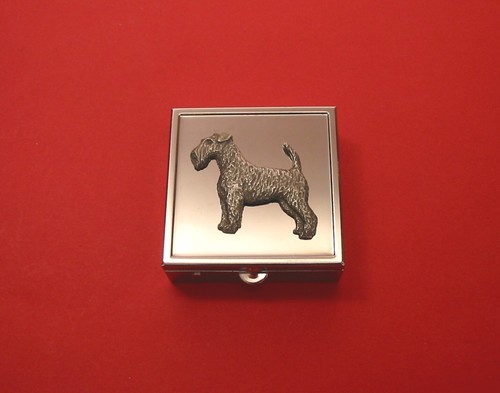 Airedale terrier square mint - terrier,