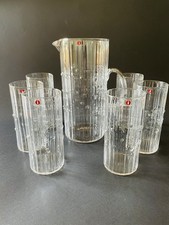 ? Tapio Wirkkala per ITTALA Set 6 bicchieri + caraffa serie “Mesi” anni 70