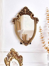 European Classical Gold Asymmetrical Mirror Wall or Table Vintage Decoration