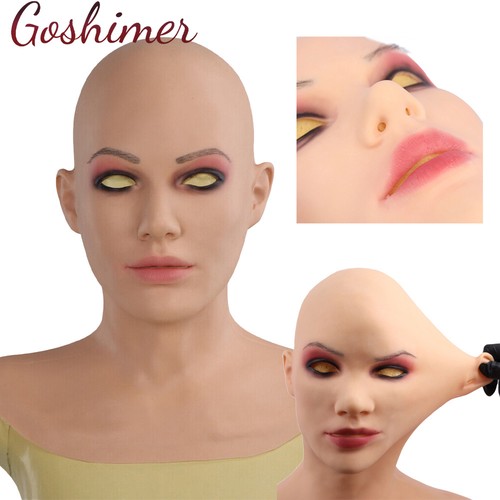 Realistic silicone female face - realistic,