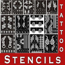Henna Stencil Tattoo Large