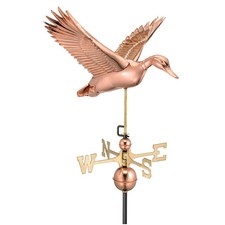 Large Flying Duck Copper Weathervane
