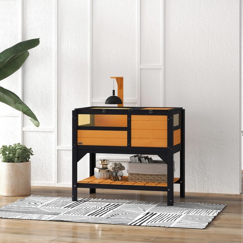 Pawhut wooden tortoise house - pawhut,