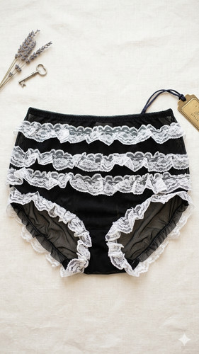 Burlesque knickers frilly - knickers,