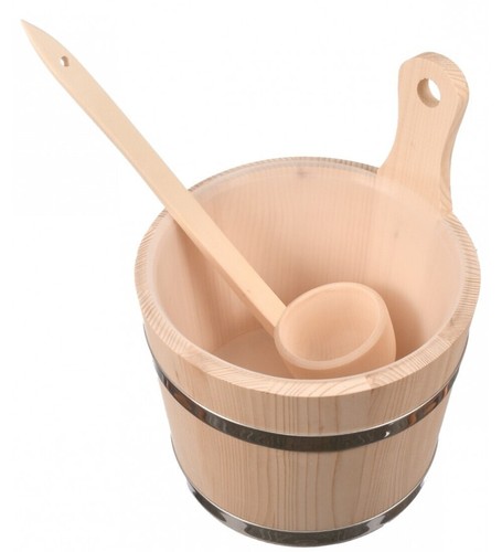 Large wooden sauna bucket - sauna,
