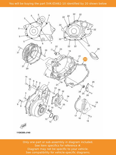 Yamaha gasket crankcase cover - yamaha,