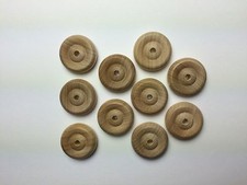 10 x 25mm Wooden Wheels for