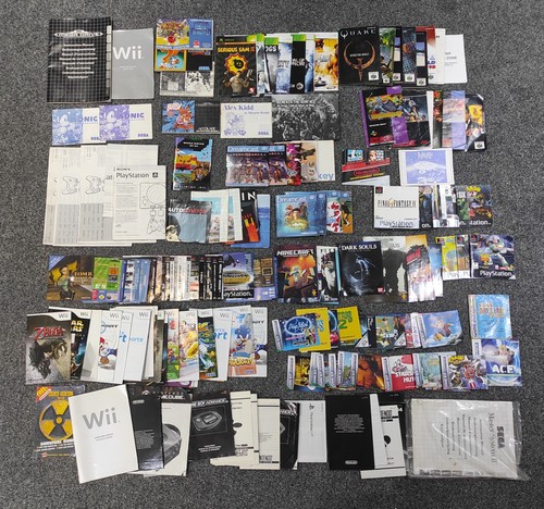 Huge video games manuals - video, &