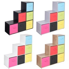 6 Cube Step Storage Bookcase