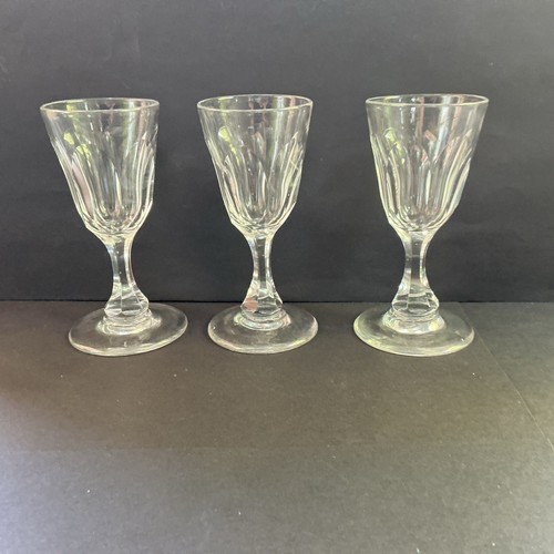 Slice cut crystal glasses - , -3