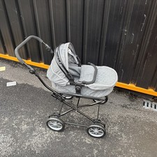 Silver Cross Sleepover Travel System Dolls Pram - Eton Grey Fabric