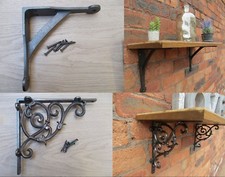 PAIR OF Shelf Support Metal Cast Iron Bracket Scaffold Board Brackets 