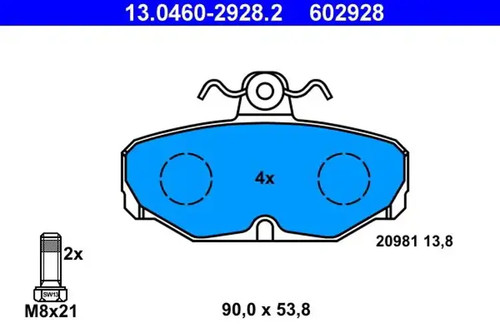 Brake pads 0460 2928 ate - brake,