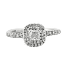 TIFFANY - Platinum and Diamond "Soleste" Ring