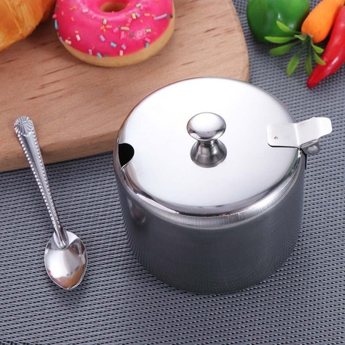 Stainless steel sugar bowl - sugar,
