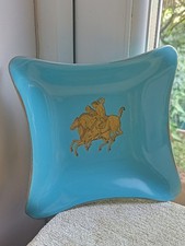 Radford Pottery Blue Dish Gold