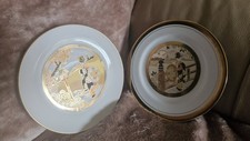 2 x  Vintage The Art Of Chokin  Japanese plate 24k Gold