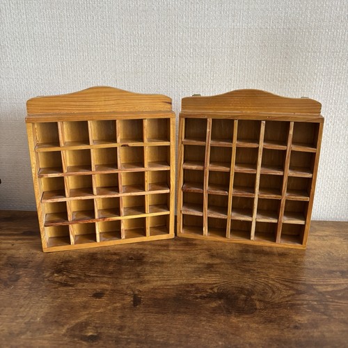 Wooden thimble display case - wooden,