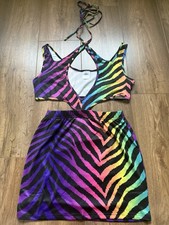 8/10 Neon Cut Out Mini Dress