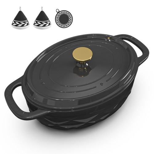 Oval enameled cast iron - qt,
