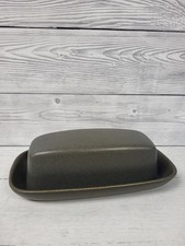 Denby Mayflower Green Rectangular Stoneware Butter Dish BNWOB. PB