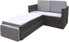 Rattan Outdoor Garden Patio Wicker Furniture Set Sun Bed Sofa 2 Seater Lounger