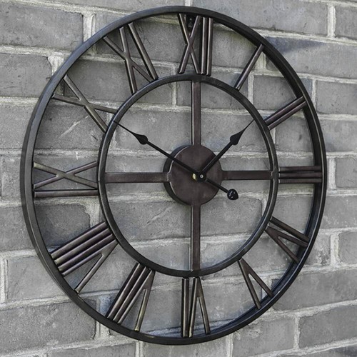 Round skeleton large clock big - round,
