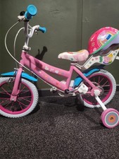 Toimsa Peppa Pig Bike Pink 14" Childrens Girls Bicycle Removable Stabilisers