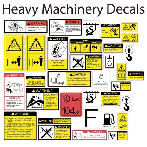 Safety decals stickers - safety,
