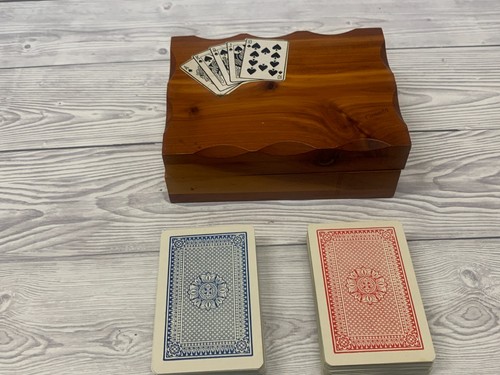Wooden playing card box - box, 2