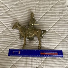 Solid Brass Warrior On Horse