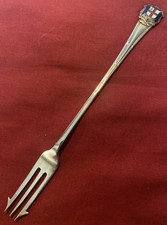 Antique Silver Plated Souvenir Pickle Fork By Rhodes Bros.  - London c.1900-1920
