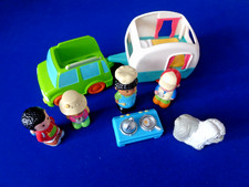 ELC Happyland  Bundle Car with Caravan + Cooker with Sounds & Figures good clean