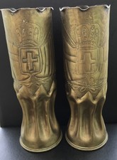 RARE PAIR OF BRASS WORLD WAR I
