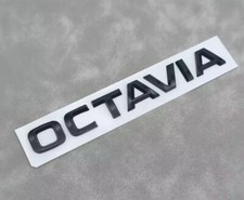 OCTAVIA Skoda letters Gloss Black boot emblem trunk