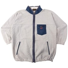 Hysteric Glamour Mens Grey Fleece Bomber Jacket M Zip Stand Collar