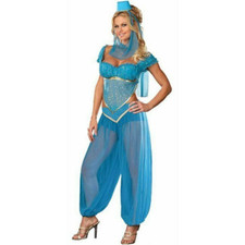 BELLY DANCER BOLLYWOOD JASMINE GENIE ARABIAN PRINCESS LADIES FANCY DRESS COSTUME