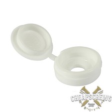 HINGED SCREW COVER CAP WHITE