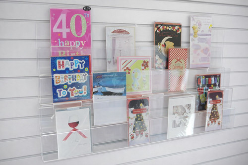 Perspex slatwall greeting - slatwall,
