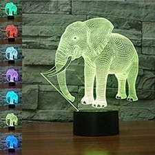 3D Illusion Lamp, Elephant