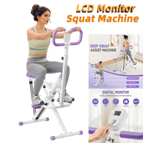 Squat machine with - machine, monitor