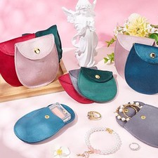 1X Velvet Small Travel Jewellery Pouch Organiser Bag For Earrings Necklace Rings