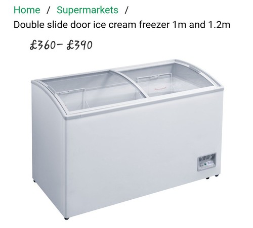 Ice cream freezer - ice, display
