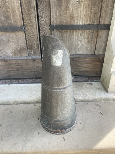 Large vintage galvanised metal - galvanised,