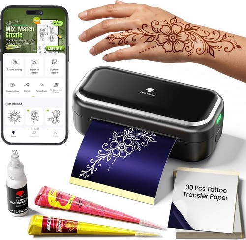 Phomemo tp31 henna tattoo - henna,